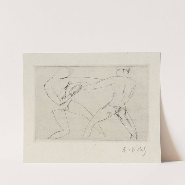 Tableau de la boxe, illustré de 29 gravures à l’eau-forte pl 6 (1923) by André Dunoyer de Segonzac