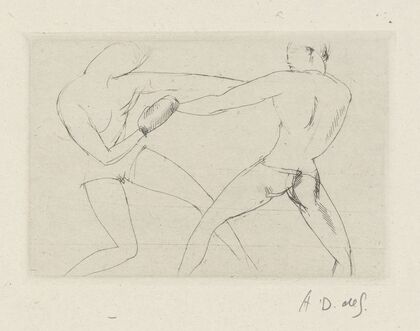 Tableau de la boxe, illustré de 29 gravures à l’eau-forte pl 60