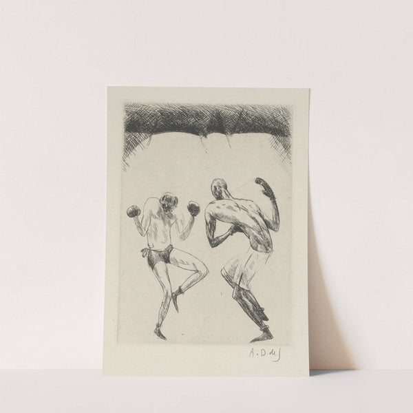 Tableau de la boxe, illustré de 29 gravures à l’eau-forte pl 8 (1923) by André Dunoyer de Segonzac