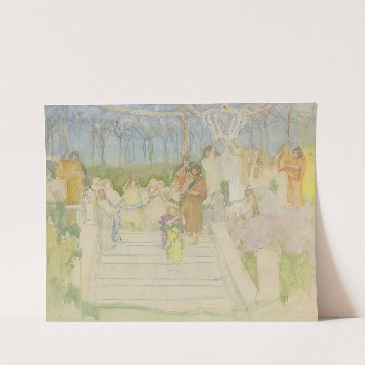 Tableau vivant ter gelegenheid van het huwelijk van koningin Wilhelmina in 1901 by Pieter Josselin de Jong
