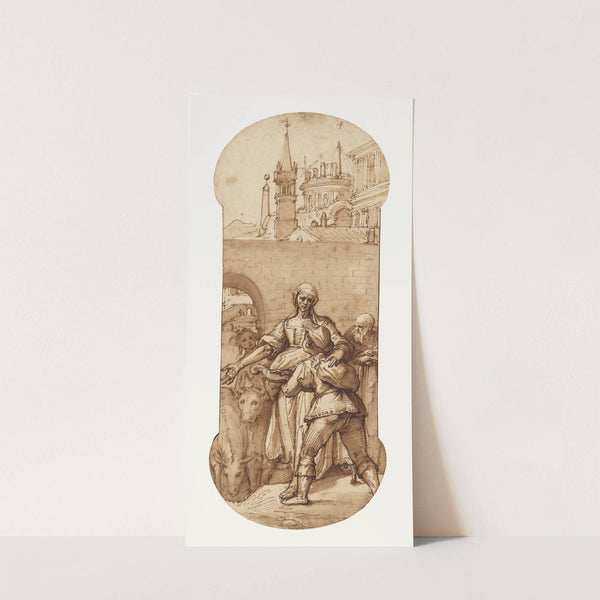 Taddeo at the Entrance to Rome Greeted by Toil, Servitude, and Hardship, and by Obedience and Patience (the Ass and Ox) by Federico Zuccaro