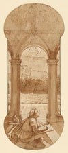 Taddeo Copying Raphael’s Frescoes in the Loggia of the Villa Farnesina, Where He is Also Represented Asleep