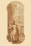Taddeo in the Sistine Chapel Drawing Michelangelo’s Last Judgment