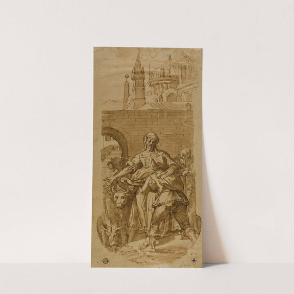 Taddeo Zuccaro at the Entrance to Rome, Greeted by Servitude, Hardship, and Toil by After Federico Zuccaro