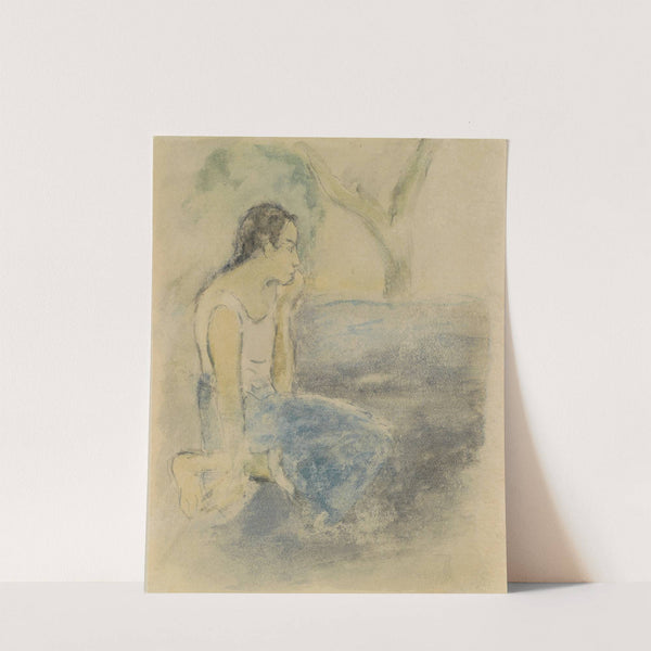 Tahitien assis by Paul Gauguin