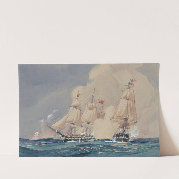 Taking of th Fox Brig by the Hancock American, 28 May 1777; 1925 by Worden Wood