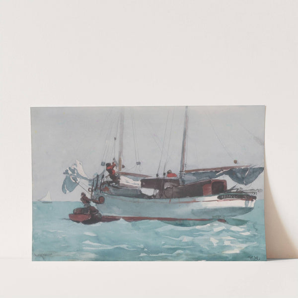 Taking on Wet Provisions (Schooner Marked Newport, K. W.) (1903) by Winslow Homer