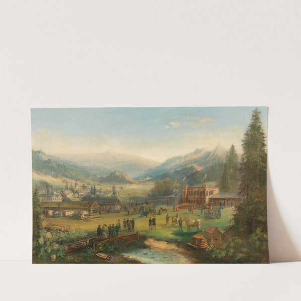 Tal mit Fabrik und Festgebäude by Carl Thöndel