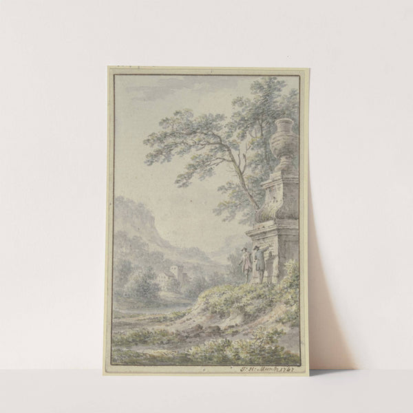 Tallandschaft mit einem Gehöft by Johann Heinrich Müntz