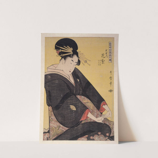Tamaya uchi Hanamurasaki, Sekiya, Teriha – Hanamurasaki of the Tamaya, Sekiya, Teriha (1793-1804) by Kitagawa Utamaro