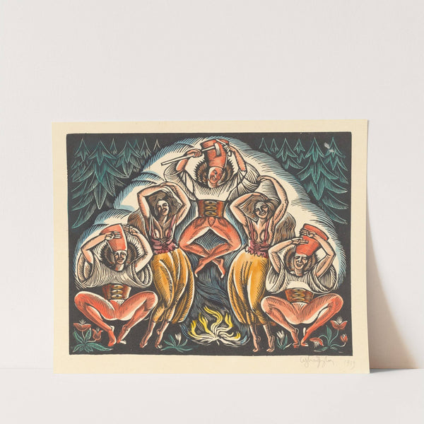 Tanec zbojníkov by Władysław Skoczylas