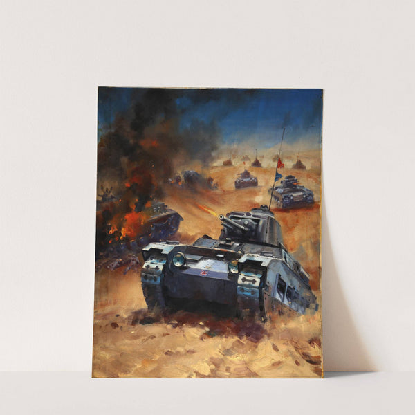 Tank battle by W Krogman