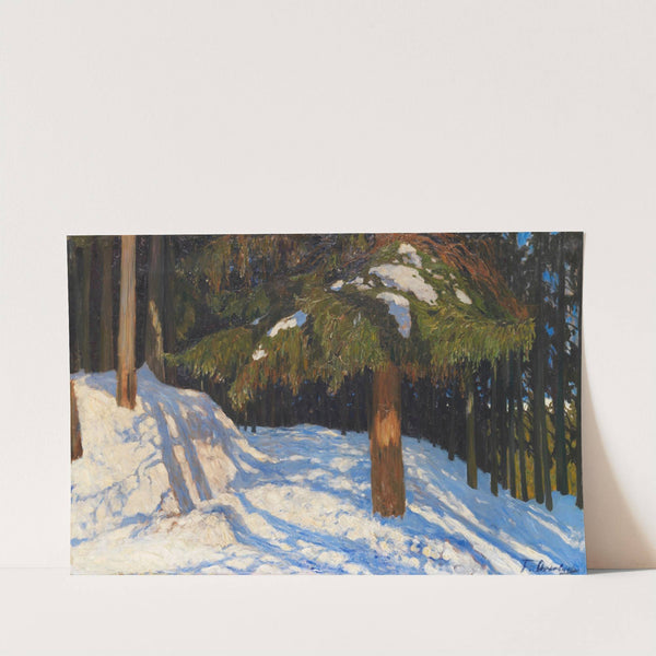 Tannenwald im Schnee (1909) by Fritz Overbeck