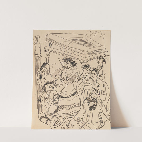 Tanzende Königin Sivali und Musikerinnen (1911) by Ernst Ludwig Kirchner