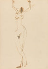 Tanzender weiblicher Akt im Atelier (1930)