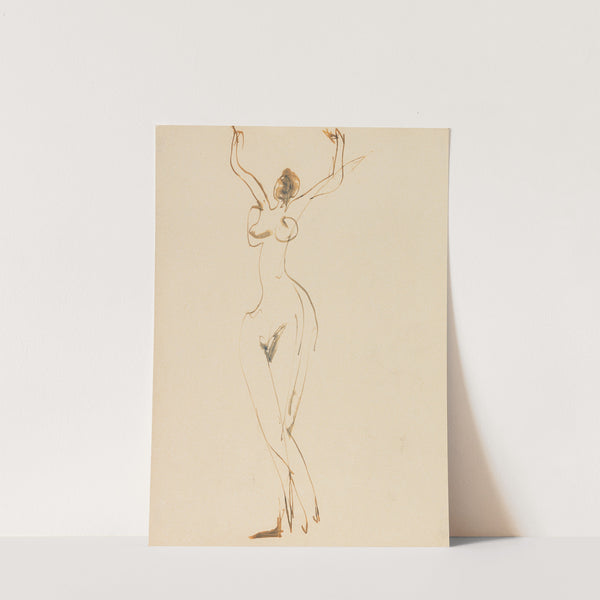 Tanzender weiblicher Akt im Atelier (1930) by Ernst Ludwig Kirchner