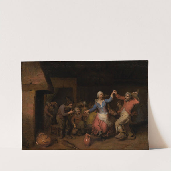 Tanzendes Bauernpaar in der Schenke by Matheus Berckmans