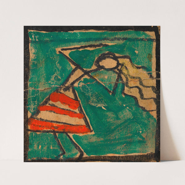 Tänzerin mit rot-weißem Rock (1918) by Egon Schiele