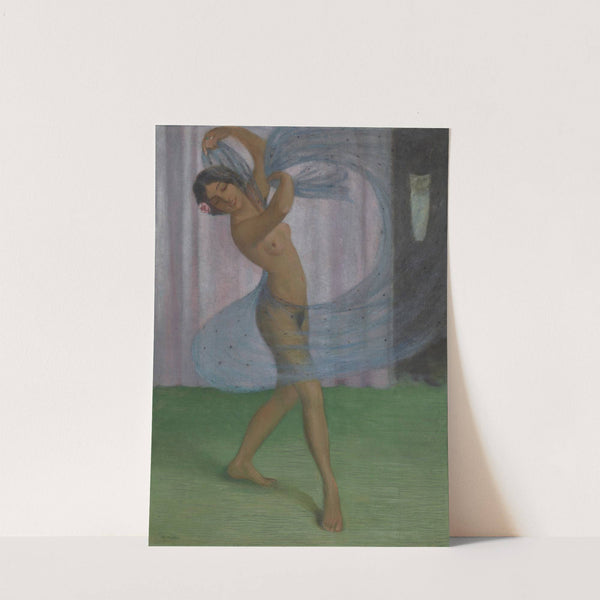 Tänzerin mit Schleier, von einem Mann beobachtet by Otto Mueller