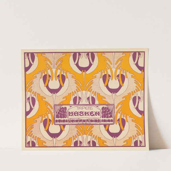 Tapete Masken (Masks Wallpaper) by Koloman Moser