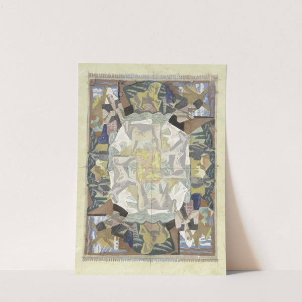 Tapijtontwerp motief ‘Hollland’ (ontwerp op leporello) (1928) by Leo Gestel