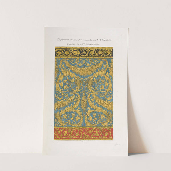 Tapisserie en cuir doré exécutée au XVI siècle. Cabinet de Mr. Demonville by Nicolas Xavier Willemin