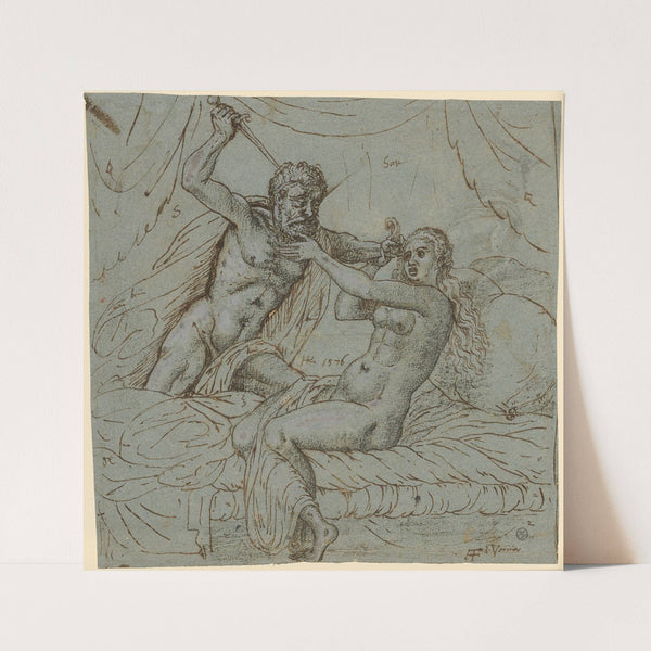 Tarquinius überwältigt Lucretia (1576) by Lucas Kilian