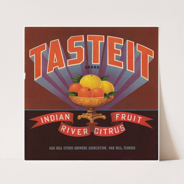 TasteIt Brand Citrus Label (1930s)