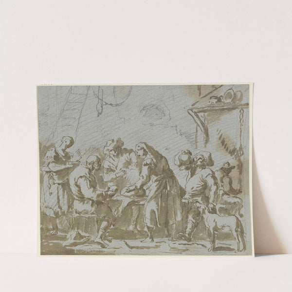 Tavern scene. by Gaspare Diziani