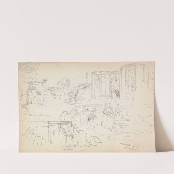 Taxali Gate, Lahore, 17 March 1860 by William Simpson