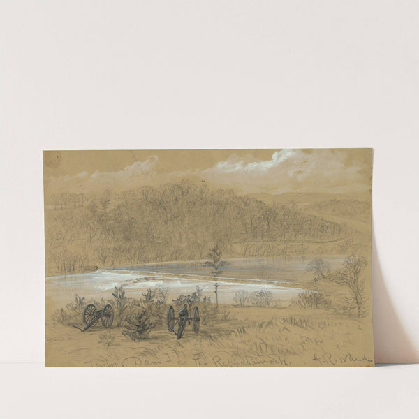 Taylor's Dam on the Rappahannock by Alfred Rudolph Waud