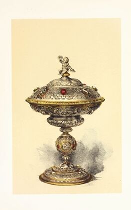 Tazza, with Cover, in Silver set with Jewels — size preview