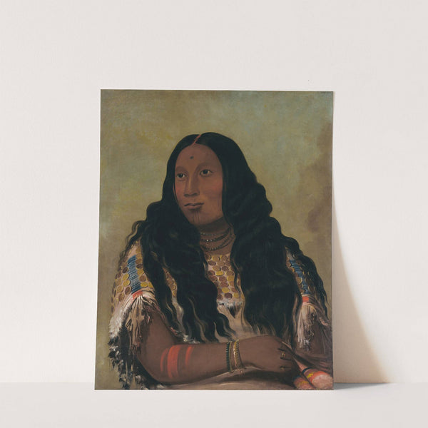 Tchón-Su-Móns-Ka, Sand Bar, Wife of The Trader François Chardon by George Catlin