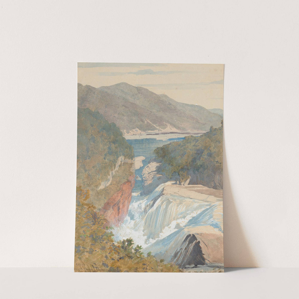 Te Reinga, Falls of the Wairoa. Hawke's Bay by James Crowe Richmond