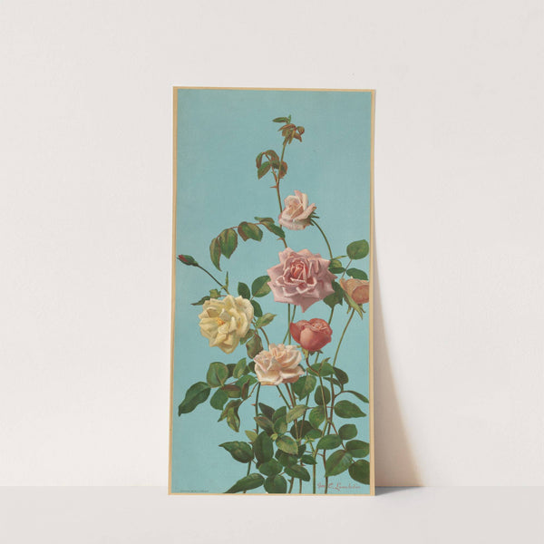 Tea Rose and Blush Roses by George Cochran Lambdin