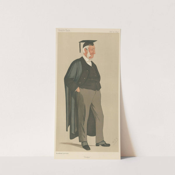 Teachers and Headmasters; ‘Badger’, The Reverand Edward Hale, January 30, 1892 (1892) by Leslie Matthew Ward