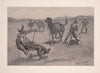 Teaching a mustang pony to pack dead game (1890)