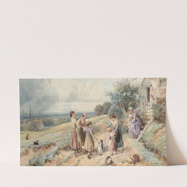 Teaching Dolly To Walk by Myles Birket Foster