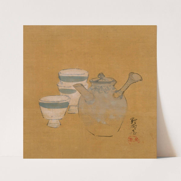 Teapot and Cups (1847) by Shibata Zeshin