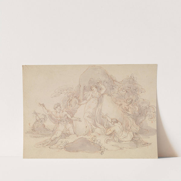 Telemachus and Mentor Landing on the Island of Calypso. by Edward Francis Burney