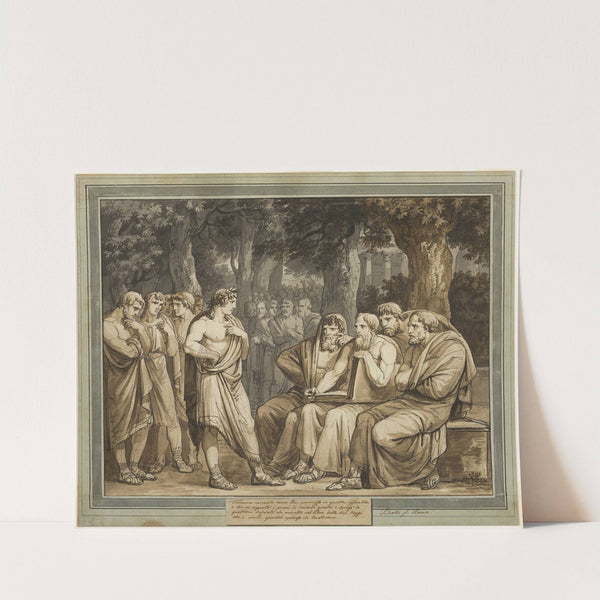 Telemachus Describes How He Was Admitted into the Assembly in Crete, from The Adventures of Telemachus, Book 5 (1808) by Bartolomeo Pinelli