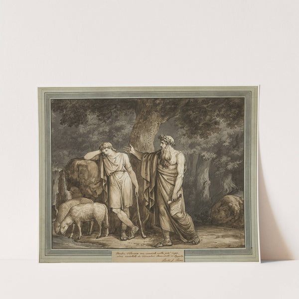 Telemachus is Consoled by Termosiris, Priest of Apollo, from The Adventures of Telemachus, Book 2 (1808) by Bartolomeo Pinelli