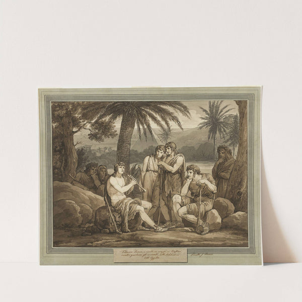 Telemachus Plays and Sings to the Shepherds in Egypt, from The Adventures of Telemachus, Book 2 (1808) by Bartolomeo Pinelli