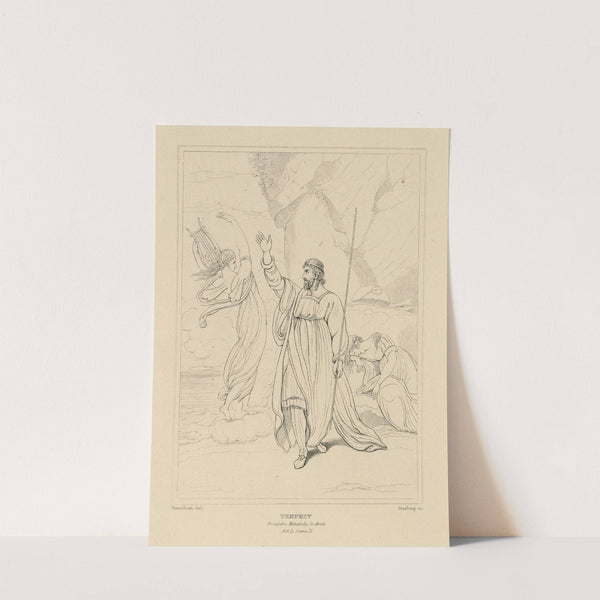 Tempest, act 1, scene 2, Prospero, Miranda, Ariel (19th century) by William Francis Starling