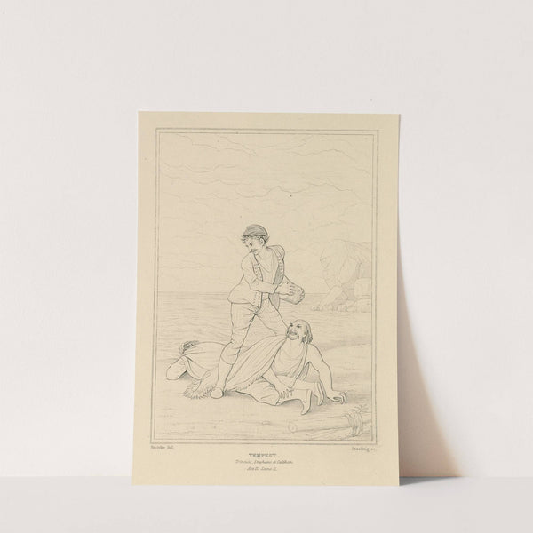 Tempest, Trinculo, Stephano, & Calliban, act II, scene II (19th century) by William Francis Starling