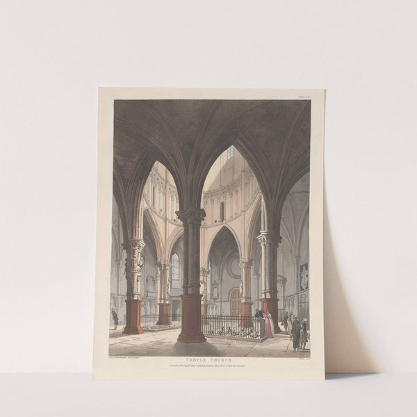 Temple Church (1809) by Thomas Rowlandson