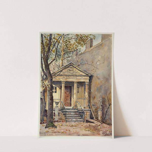 Temple de l’Amitié, 20 rue Jacob où habita Adrienne Lecouvreur (1909) by Georges-Henri Manesse