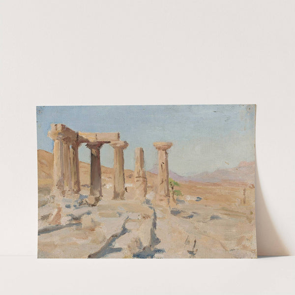 Temple of Apollo and Mount Parnassus in Corinth. From the journey to Greece by Jan Ciągliński