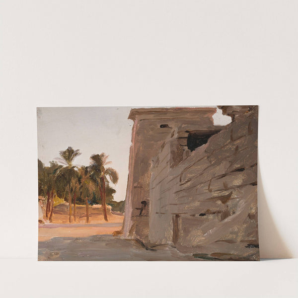 Temple of Khonsu in Karnak. From the journey to Egypt (1903) by Jan Ciągliński