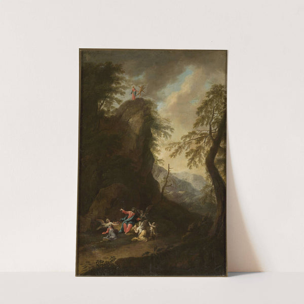 Temptation of Christ and attending angels by Maximilian Joseph Schinnagl